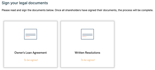 Signing legal documents screenshot