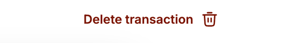 Delete transaction bin icon